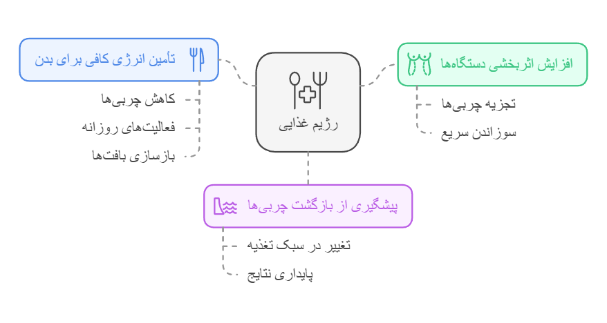 رژیم غذایی در کنار لاغری موضعی با دستگاه