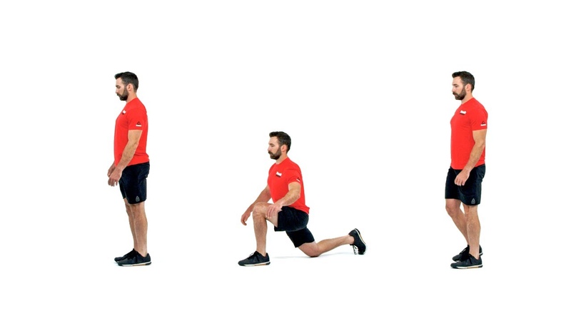 لانگز ضربدری یا کرتسی (Curtsy Lunge)