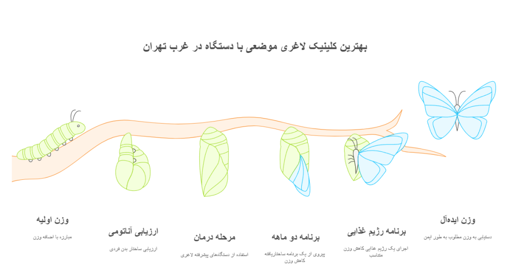بهترین کلینیک لاغری موضعی با دستگاه در غرب تهران