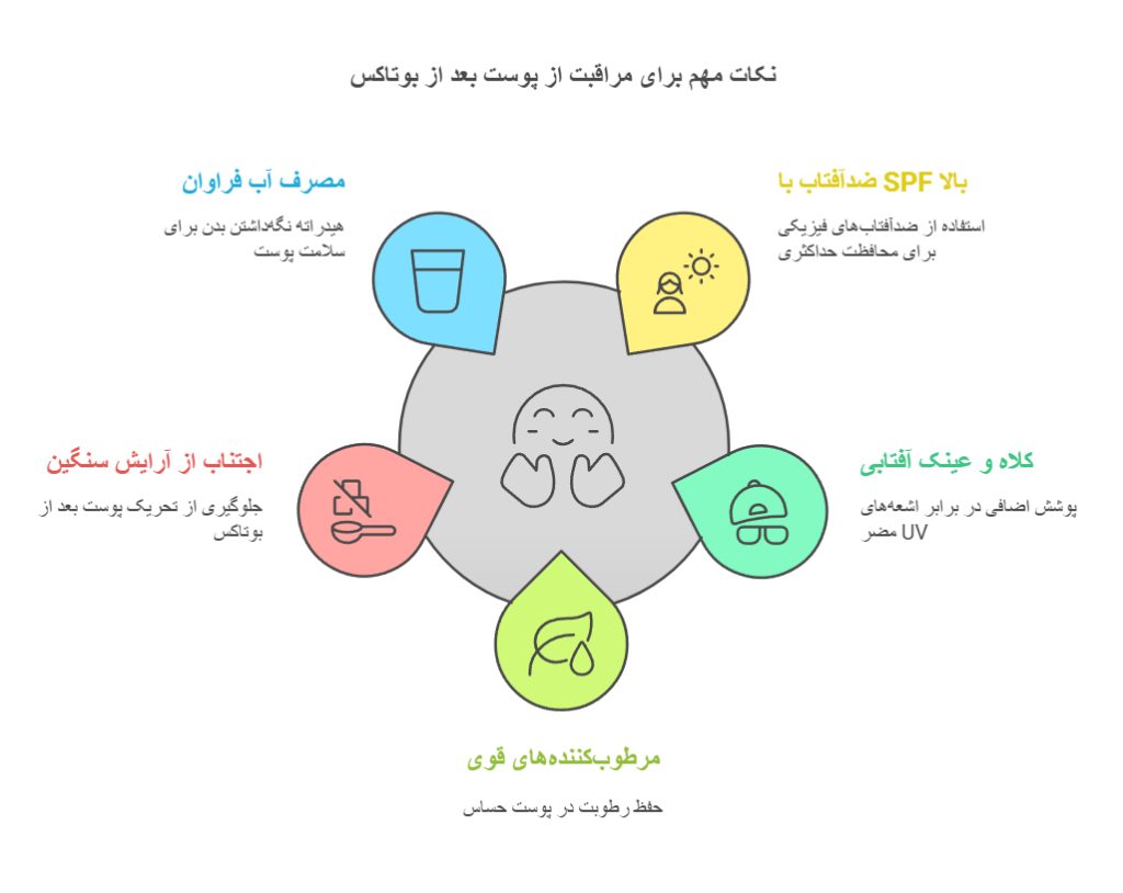 نکات مهم برای مراقبت از پوست بعد از بوتاکس