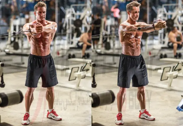 چرخش با کابل برای حرکات چرخشی شکم