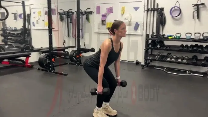 آموزش حرکت اسکوات دمبل پا جمع