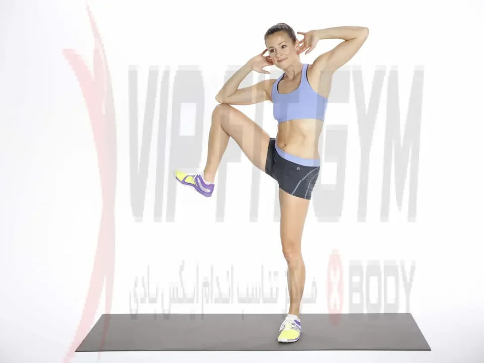 آموزش حرکت کرانچ از پهلو ایستاده - آموزش با عکس و فیلم