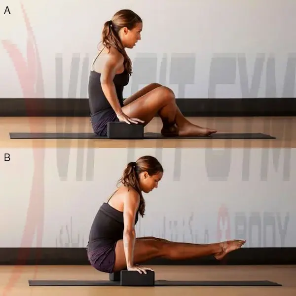 نشستن L شکل از حرکات شکمی