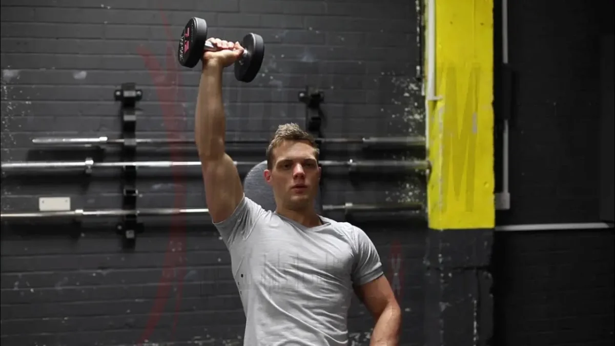 آموزش حرکت پرس سرشانه تک دمبل + آموزش ویدیویی