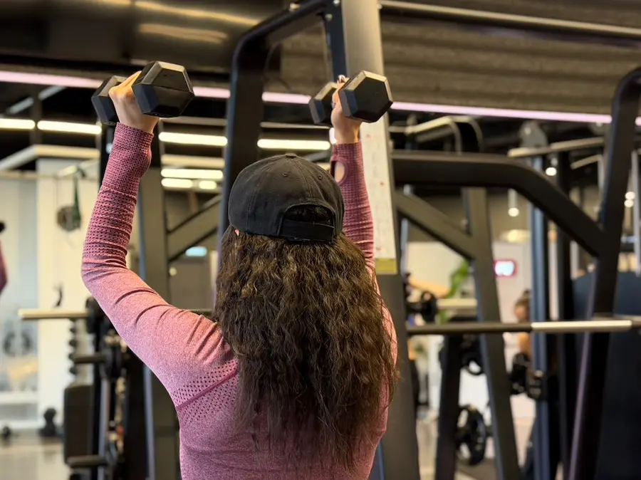 پرس سرشانه دمبل موازی