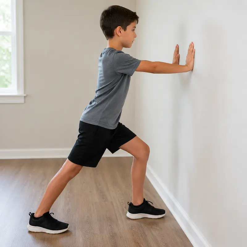 حرکت کشش دیوار (Wall Stretch) برای کودک