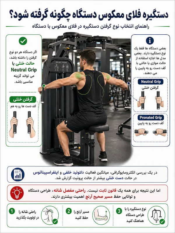 دستگیره فلای معکوس دستگاه چگونه گرفته شود؟